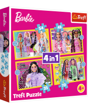 Пъзел Trefl 4 в 1 - Щастливият свят на Барби
